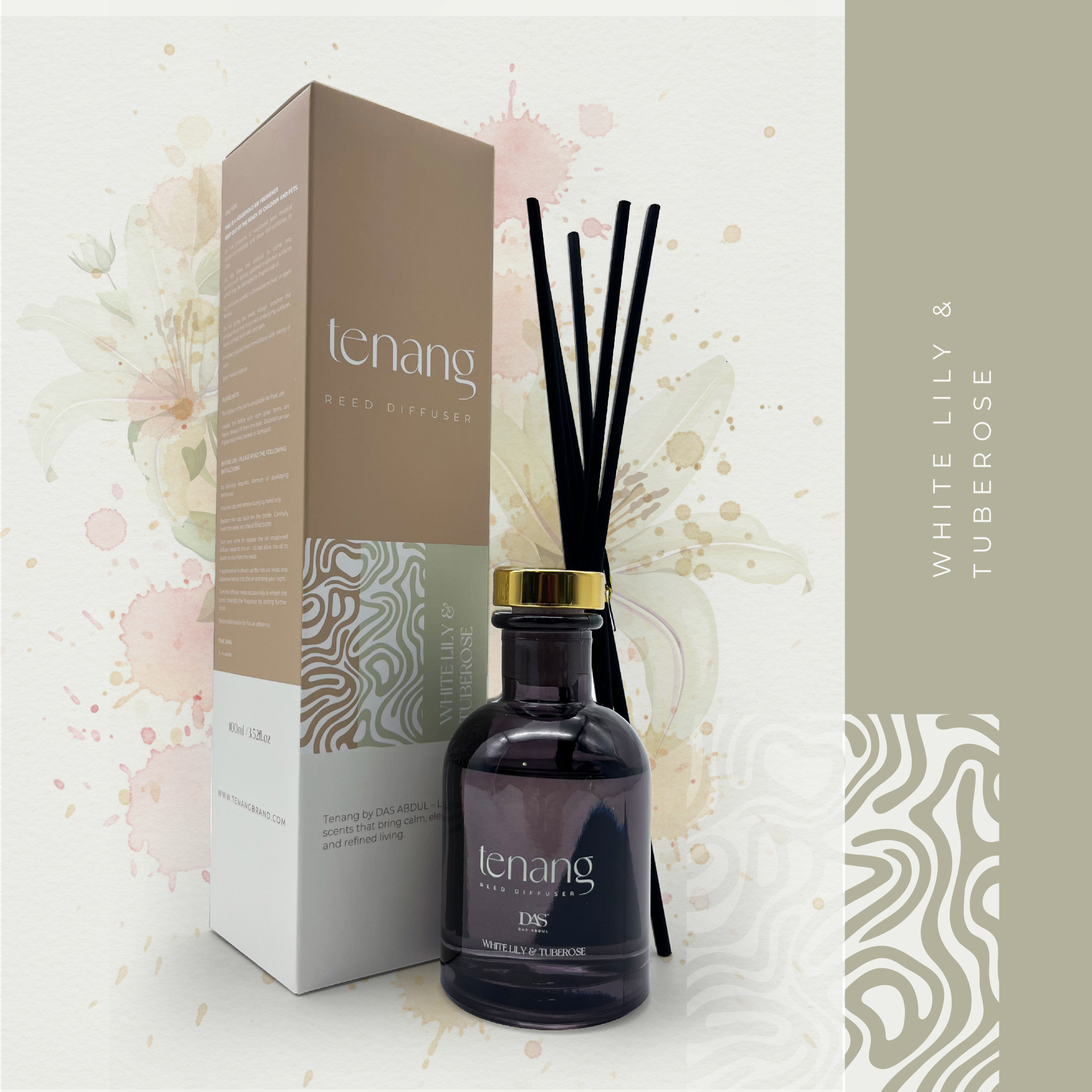 White Lily & Tuberose - REED DIFFUSER - Image 2